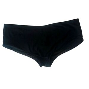 Islander Black Mid-Rise Boycut Bikini Bottoms